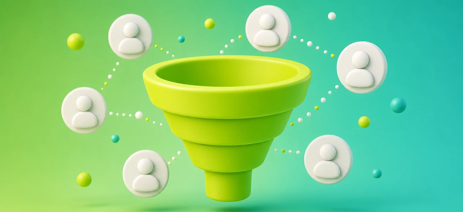 Entonnoir vert illustrant l optimisation des conversions