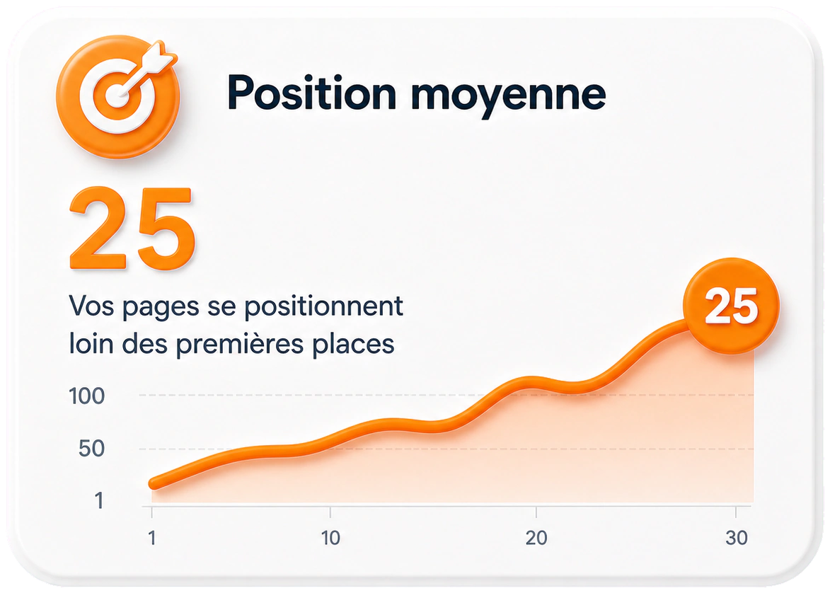 Indicateur : position moyenne 25 sur Google