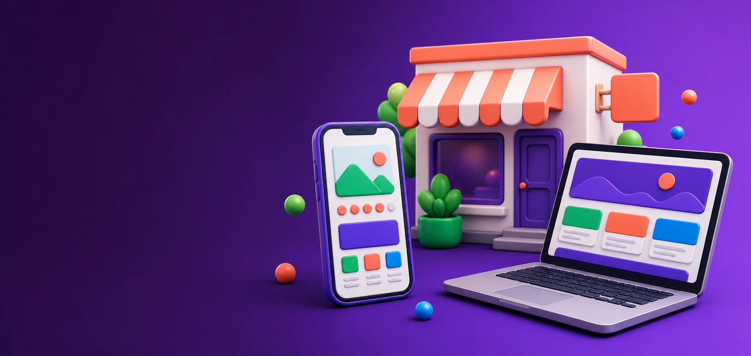 Commerce local relié à sa fiche mobile et à son site internet