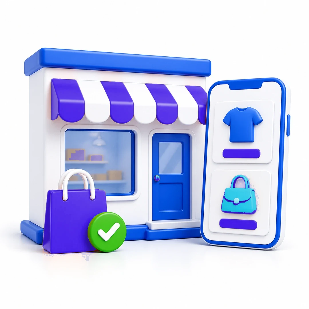 Illustration 3D pour commerces et e-commerce