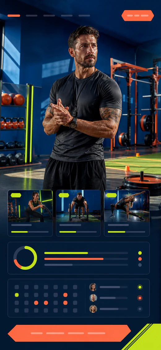 Écran mobile coach sportif