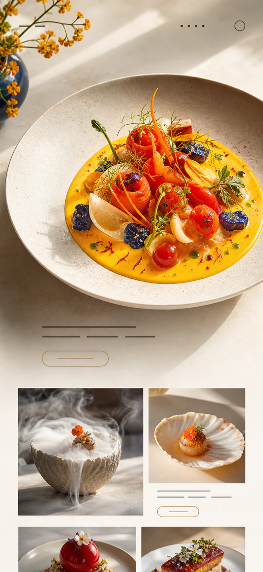 Écran mobile restaurant premium
