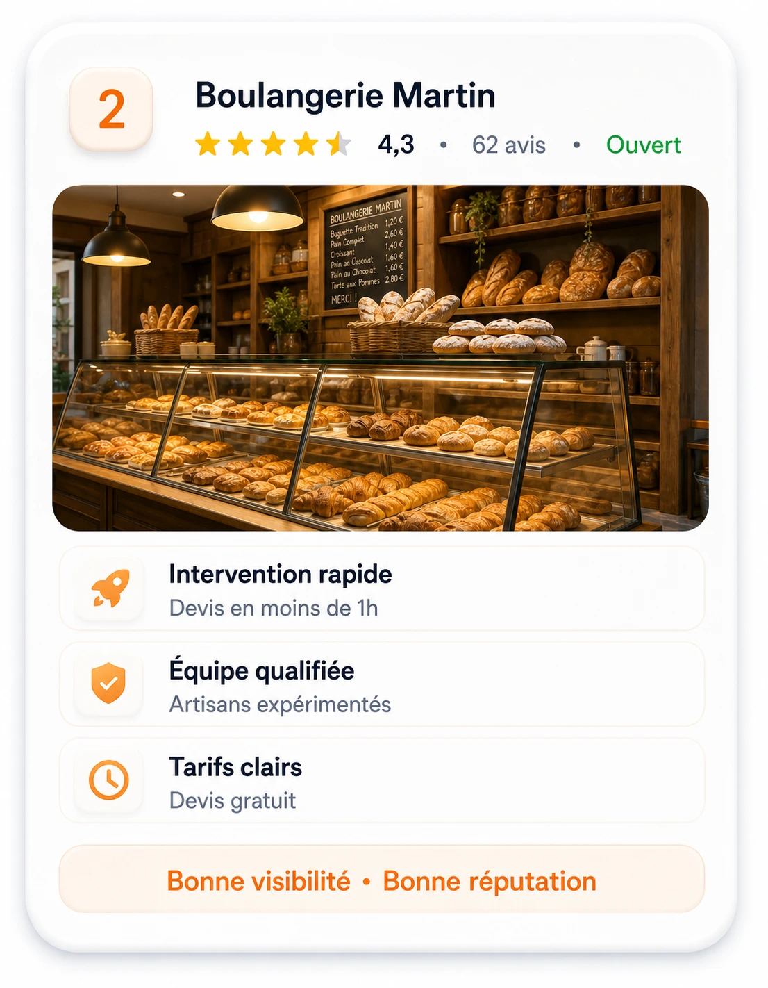 Fiche class&eacute;e n&deg;2 sur Google Maps.