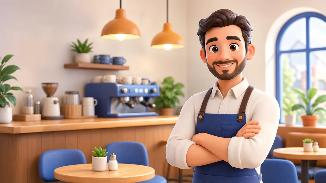 Restaurateur accueillant ses clients.
