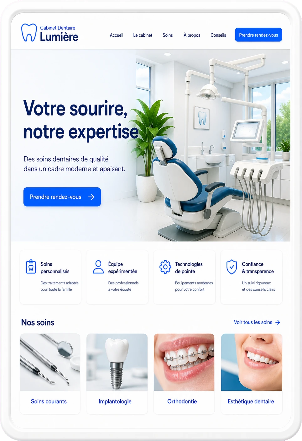 3. Site performant&nbsp;: le nouveau site du cabinet, moderne et orient&eacute; prise de rendez-vous